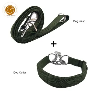 

Leash For Dog Leash Nylon Walking Training Army Green Dog Leads Labrador durable Pet Dog Collar Of Large Dog Supplies