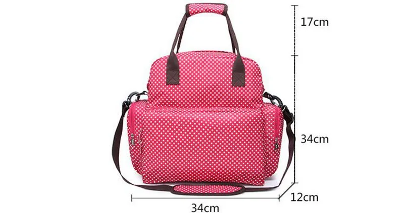 343412cm Fashion Baby Diaper Bags Backpack Nappy Changing Bag For Mom Dot Women Messenger Tote Mother Maternity Bag Ladies (13)