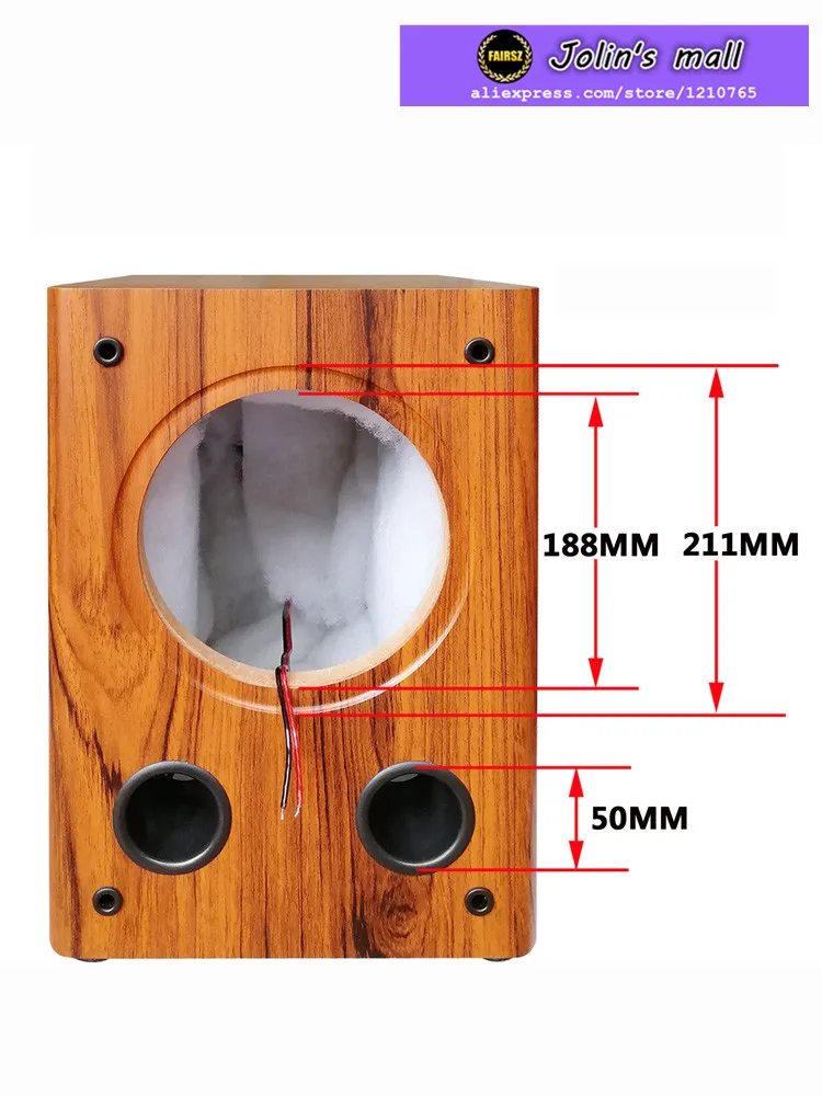 " полный диапазон частоты динамик коробка пассивный динамик оболочка 8 дюймов бас деревянный сабвуфер корпус hifi DIY 2 шт./лот