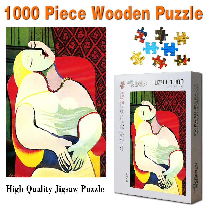 Picasso Dream 1000 штук деревянные пазлы известная картина маслом для взрослых детские