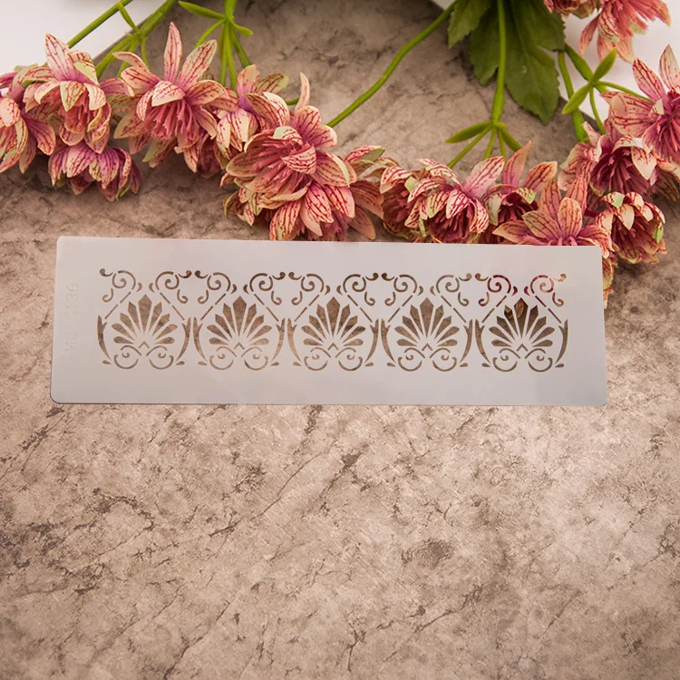 

31.5x9.5cm bigpcs vintage scrapbooking plastic layering stencil for ink,paint,stamp stencil art supplies template drawing set