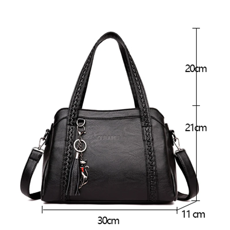 أكياس Crossbody للنساء 2018 أزياء النساء حقيقية حقائب يد جلدية اليد أكياس لينة الخرفان شرابة المرأة حقيبة كتف