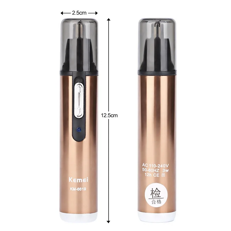 Kemei KM 6619 электрическая бритва для волос в носу моющаяся перезаряжаемая
