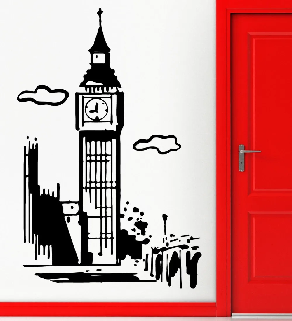 Wall Stickers Vinyl Decal Big Ben London England Cool Travel Decorin