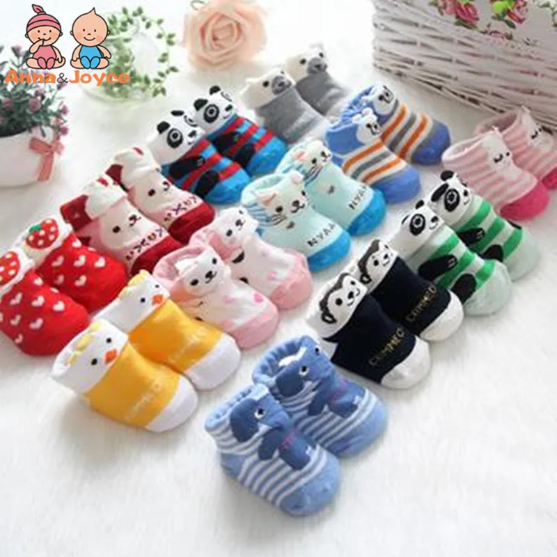 

6pc=3pairs/lot New stereo cartoon baby socks children slip floor socks without bone glue cotton socks newborn aTWS0195
