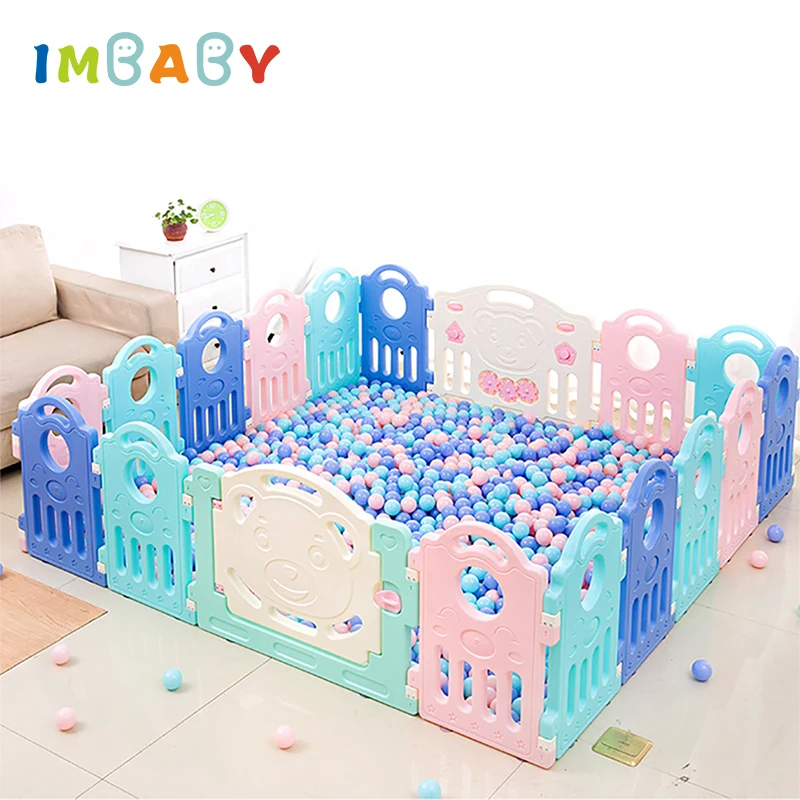 

IMBABY High Quality Baby Playpen Plastic Ball Pool Children's Playpen Baby Child Safety Fence Home Indoor Fence Playground