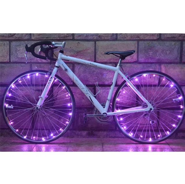 Cheap Bike Light Cycling Spoke Wheel Light Bicycle Lamp Wheels MTB Light 20LED Bright Lamp Bike Accessories String Wire Lamp 6