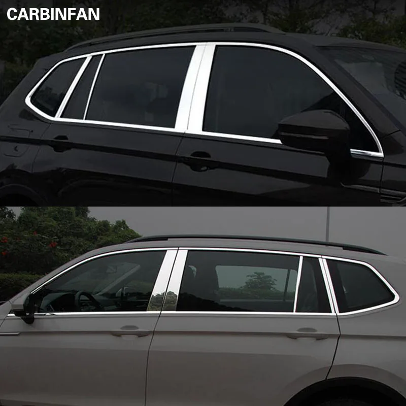 Корпус автомобиля, нержавеющая сталь, стекло, окно, гарнир, столб, средняя колонна, отделка, капоты для Volkswagen Tiguan L TiguanL MK2