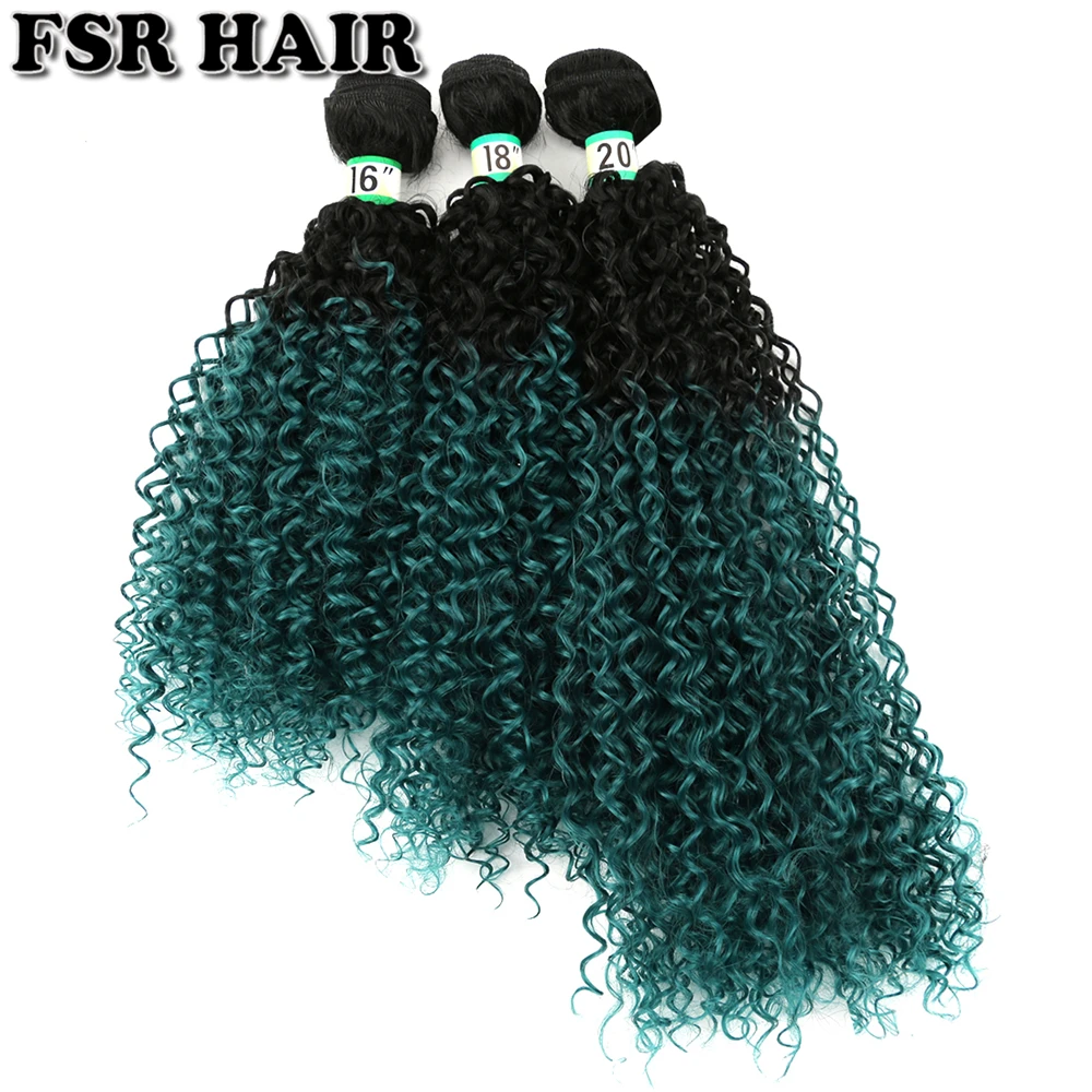Черные и фиолетовые афро кудрявые вьющиеся волосы плетение синтетические накладные волосы Омбре пучок волос