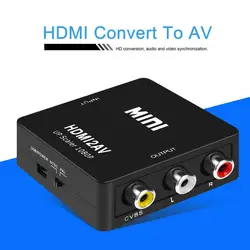 HDMI К AV dvd-рекордеры компоненту масштабирования конвертер 1080 P Кабель-адаптер Коробка для Monito L/R видео HDMI2AV HD Поддержка NTSC PAL