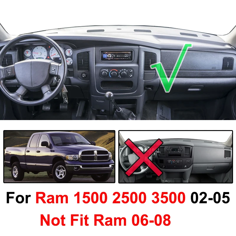 Подходит для Dodge Ram 1500 2500 3500 2002 2003 2004 2005 коврик приборной панели солнцезащитный