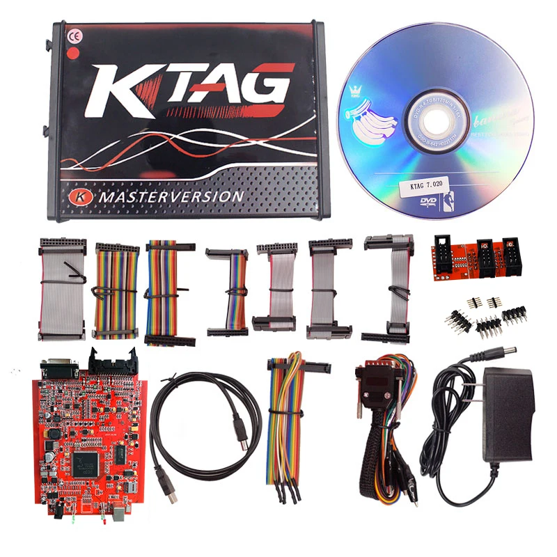 Бесплатная доставка ЕС KTAG V7.020 красный PCB добавить Murata фильтр 4 светодио дный K TAG 7