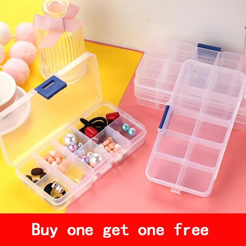 

Adjustable 8-36 Grids Transparent Plastic Jewelry Box Earrings Case Objects Jewelry Organizer Storage Box Case Organizer Tools