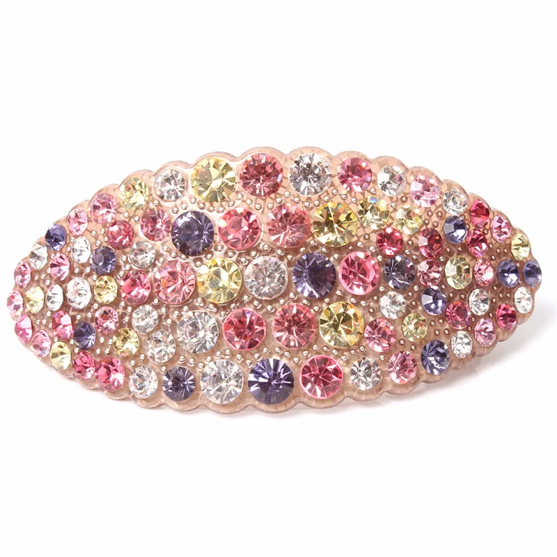 

Buena Hot New High Quality Hair jewelry Acrylic Austria Rhinestone Crystal Hair Barrette for Women Clips for Hair Hairpins AA30