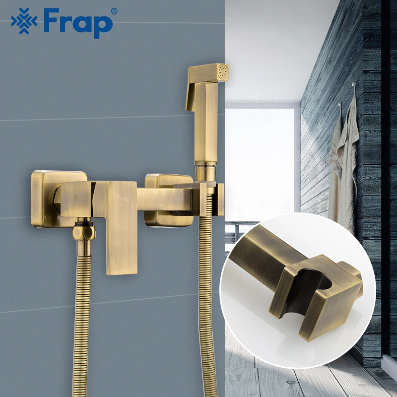 

FARP Bidet faucets bathroom faucets hot and cold water mixer shower head wash toilet faucet wall mounted bronz bidet sprayer set