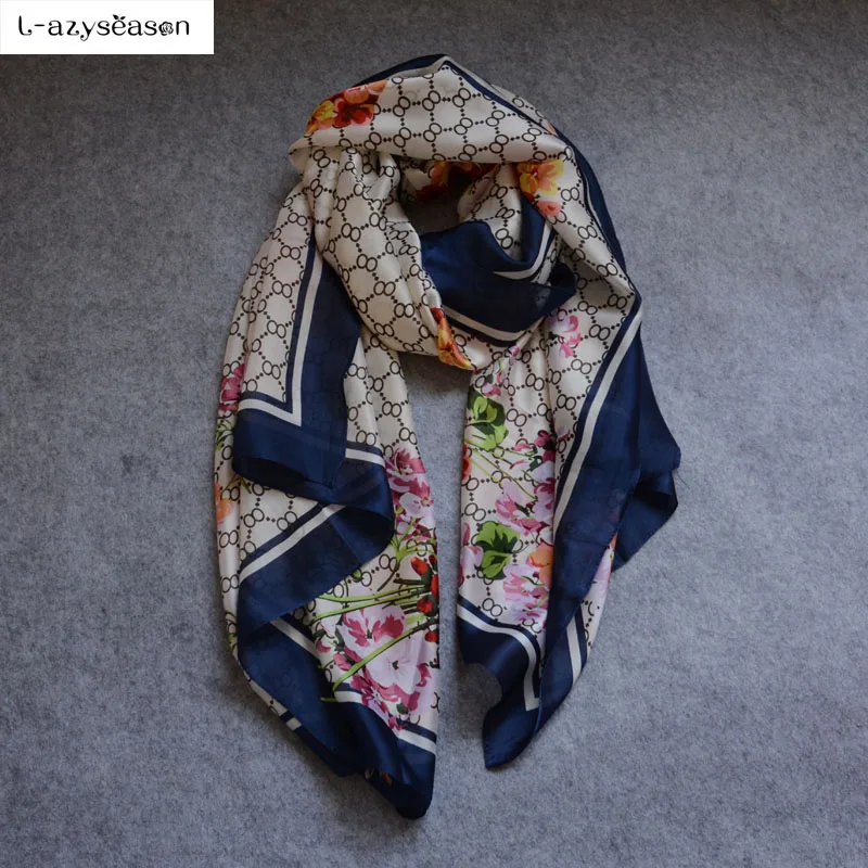 L-azyseason 2017 Fashion Scarf Luxury Women Brand Silk Scarf Scarves Women Shawl...