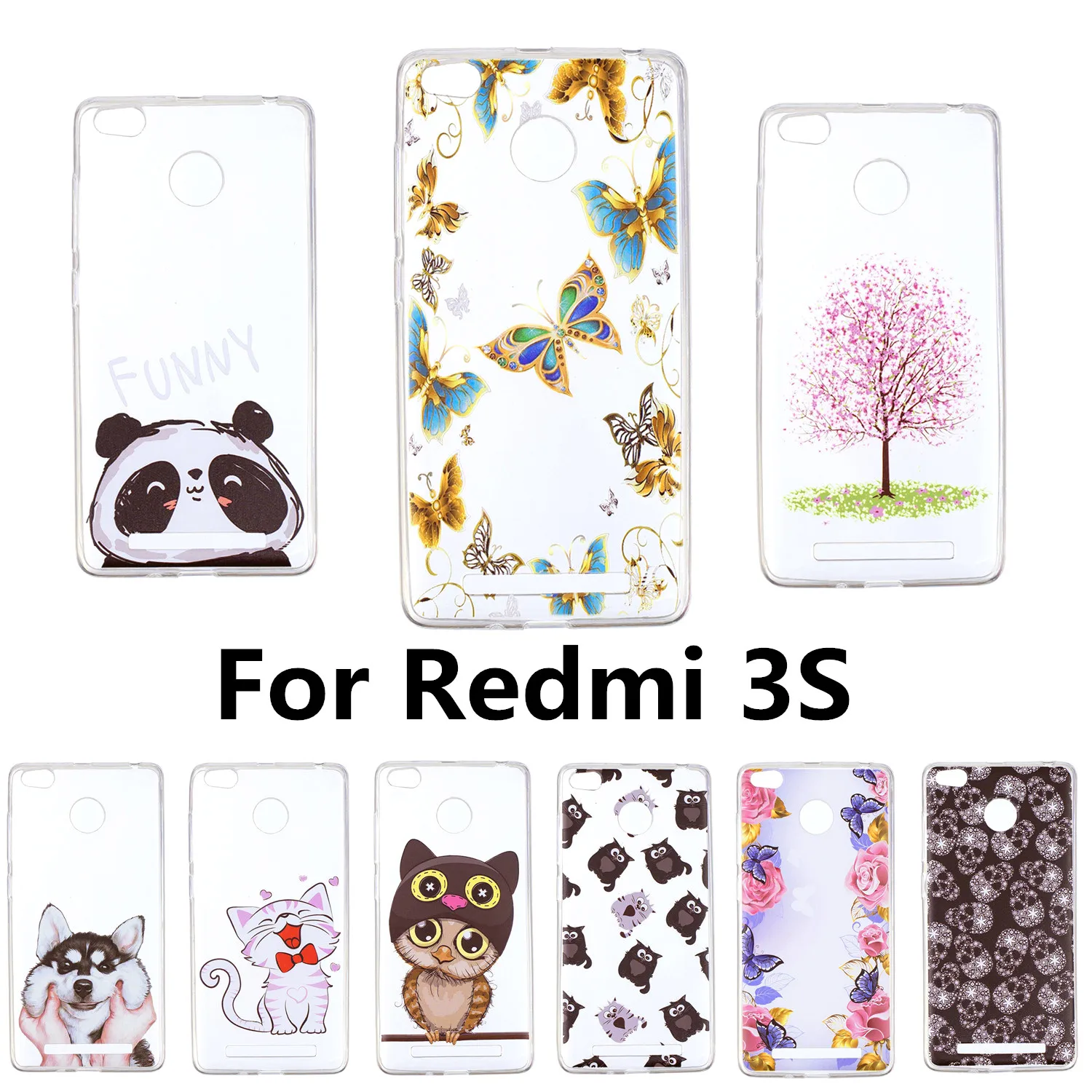 5 0 &quotчехол на заднюю панель для Xiaomi Redmi 3 s разноцветный чехол с животным узором
