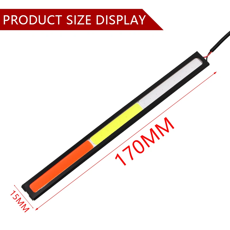 17 см Автомобильный светодиодный COB DRL Дневной ходовой светильник водонепроницаемый 12 В внешний светодиодный автомобильный светильник источник парковочная противотуманная панель лампа красный белый синий