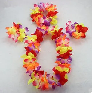 Цветочная Гирлянда Танцы голову цветок декор Гавайский цветок ожерелье запястье цветок фестиваль Праздник партия поставки детский день