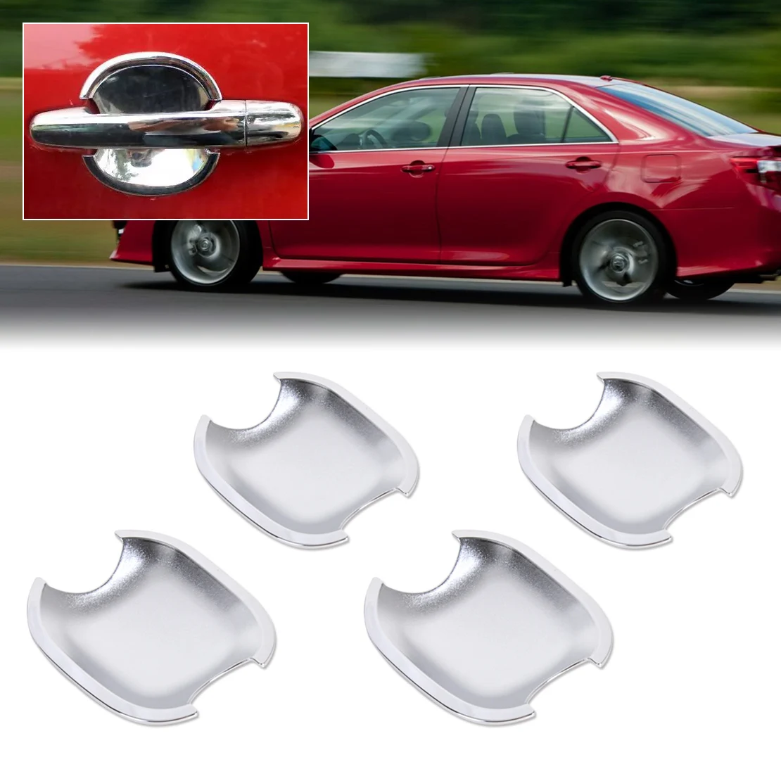 DWCX авто Стайлинг ABS Хромированная дверная ручка Чаша Крышка Накладка для Toyota Avalon