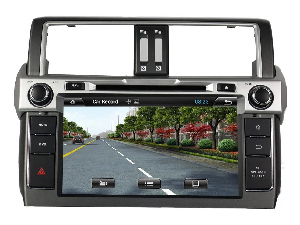 Clearance Quad Core 1024*600 Android 5.1.1 Car DVD GPS Navigation For Toyota Prado 2014 with 9" capacitive screen Radio Stereo WIFI 4G DVR 3