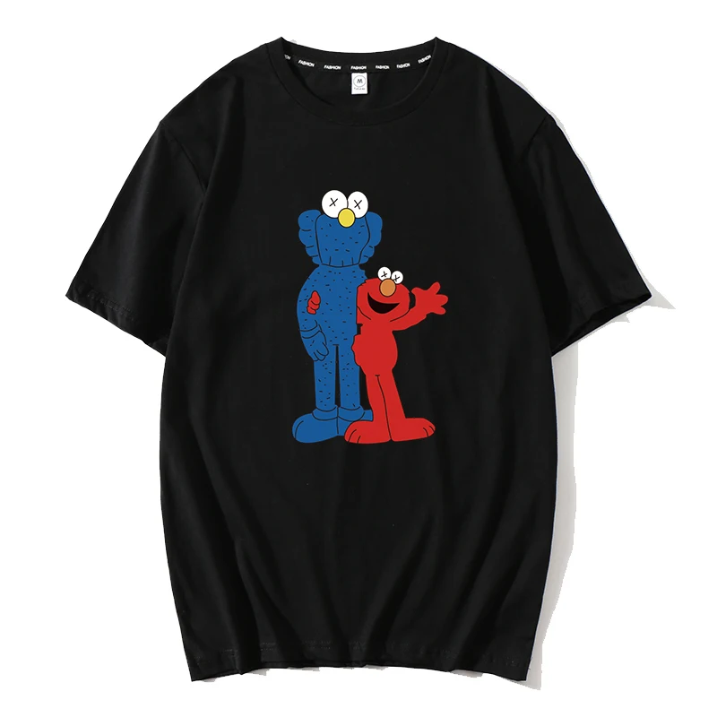 elmo and cookie monster shirt
