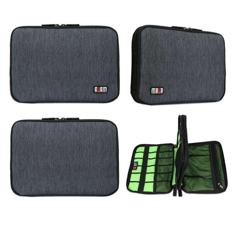 

Portable Storage Case Large Double Layer Cable Organizer Bag Digital USB Cable Earphone Pen Travel