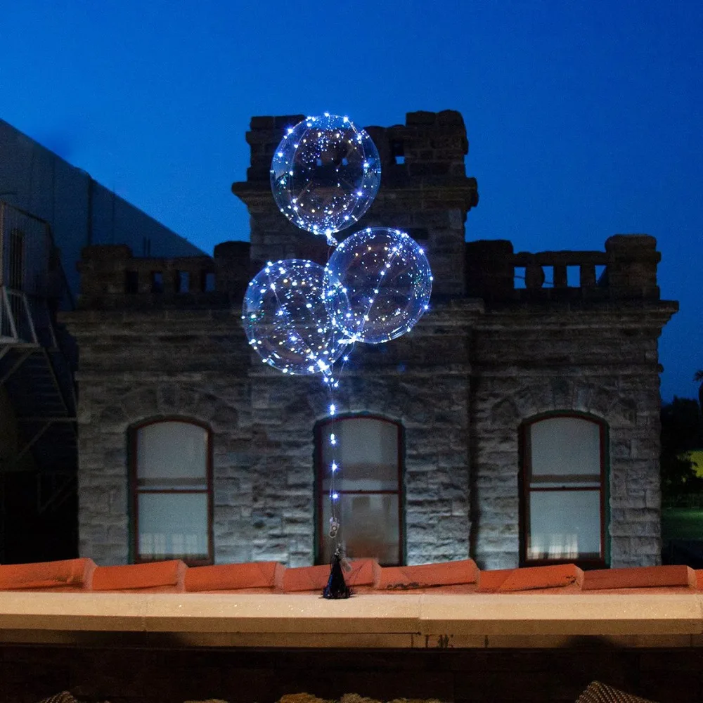 

18" 24" 3Set 3M/4M LED Lights Bubble Balloon For Birthday Wedding Valentine Decorations Christmas Party Supplies Decorations