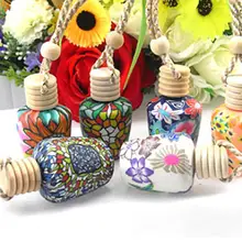 Симпатичные пустые бутылки 12 мл висит автомобильный номер Освежители воздуха Духи диффузор аромат Декор бутылки подарок стайлинга автомобилей