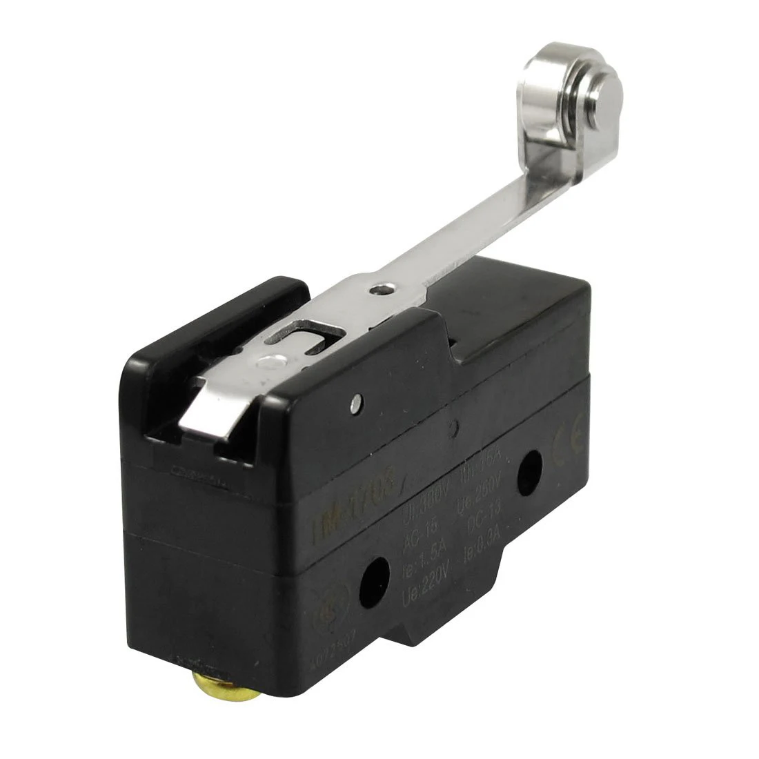 Screw Terminals Long Hinge Roller Lever Micro Limit Switch 380VAC 15A
