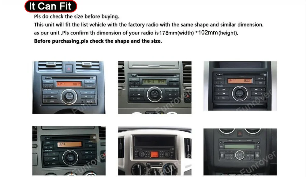 Top Funrover 7" Universal 2 din Android 8.0 Car dvd multimedia player For Nissan GPS navigation stereo radio audio tape recorder rds 9