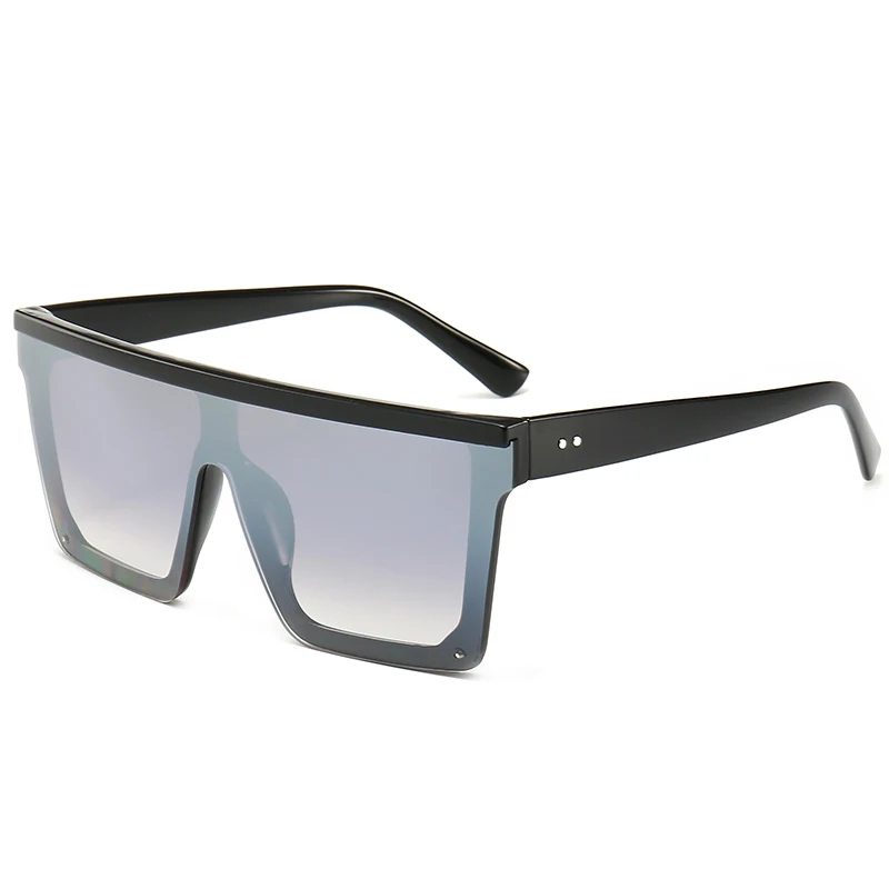 Квадратные негабаритные дизайнерские солнцезащитные очки для мужчин и женщин очки для вождения солнцезащитные очки цельная линза Modis красные желтые очки Oculos - Цвет линз: Black Mirror