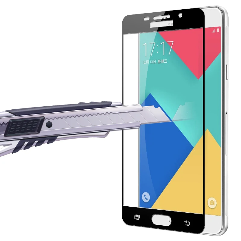 Экран протектор Закаленное Стекло для samsung Galaxy A8 Plus A6 A5 A3 A7 2017 2018 с полным