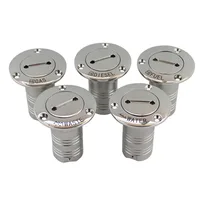 ימית נירוסטה סירה ימית סירה Deck Filler נירוסטה 316 חומרה GAS סולר לבזבז מים מפתח קאפ פילר 1.5" ו 2" (1)