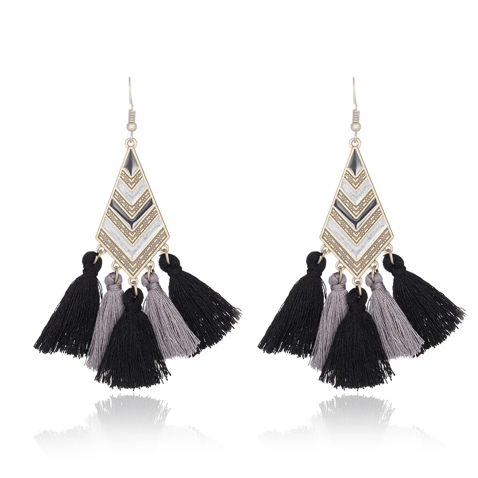 

Ruberthen 2018 New Vintage Design Tassel Earrings Bohemia Style Earrings For Women High Quality Earrings Jewelry Drop Shipping