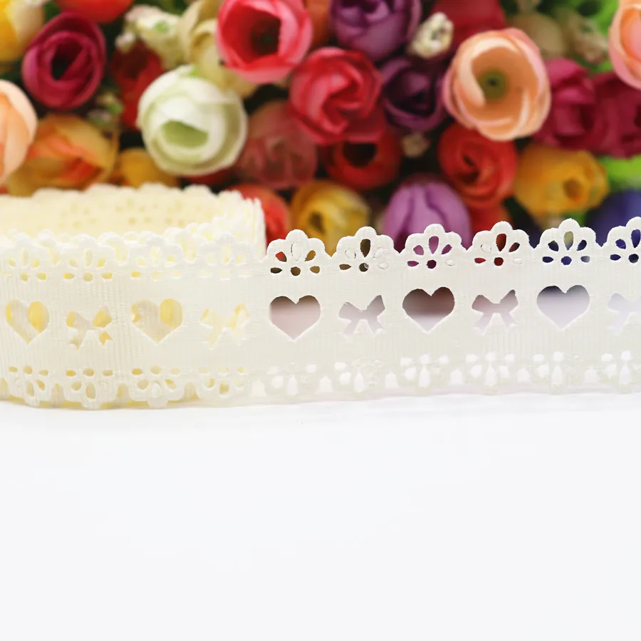 Hollow Lace Grosgrain Ribbon 30MM 5 Yards for Hair Bows DIY Crafts Handmade Accessories ribbon decoration ribbon supplies grosgrain ribbon lace trim ribbon