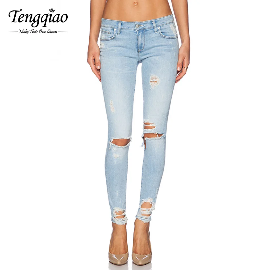 Popular Vintage High Waisted Skinny Jeans-Buy Cheap