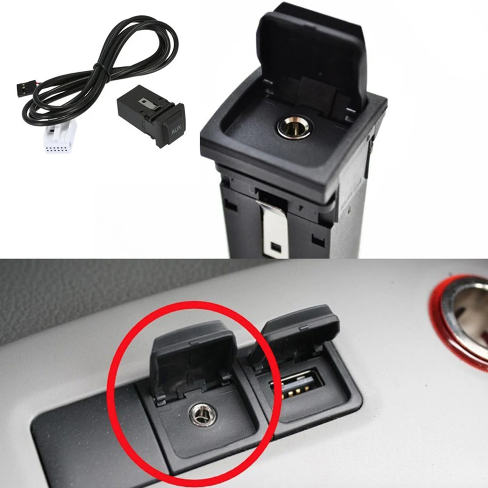 

Practical Plug Button AUX Cable Switch USB Parts Spare Modification Car Interior Accessories CD Player For JETTA GOLF MK6 RCD510