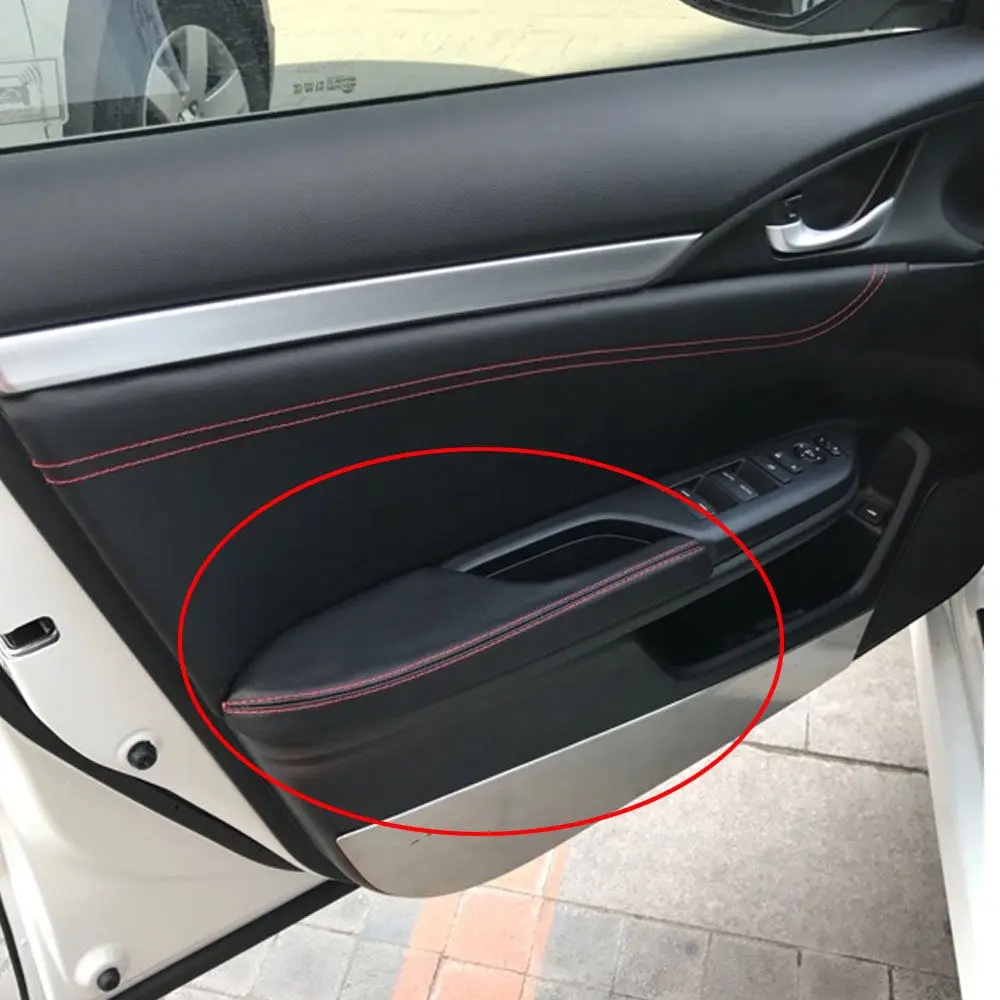 Дверная подлокотник для Honda 10th Civic 16 17 4doorsPU панель поверхностного покрытия