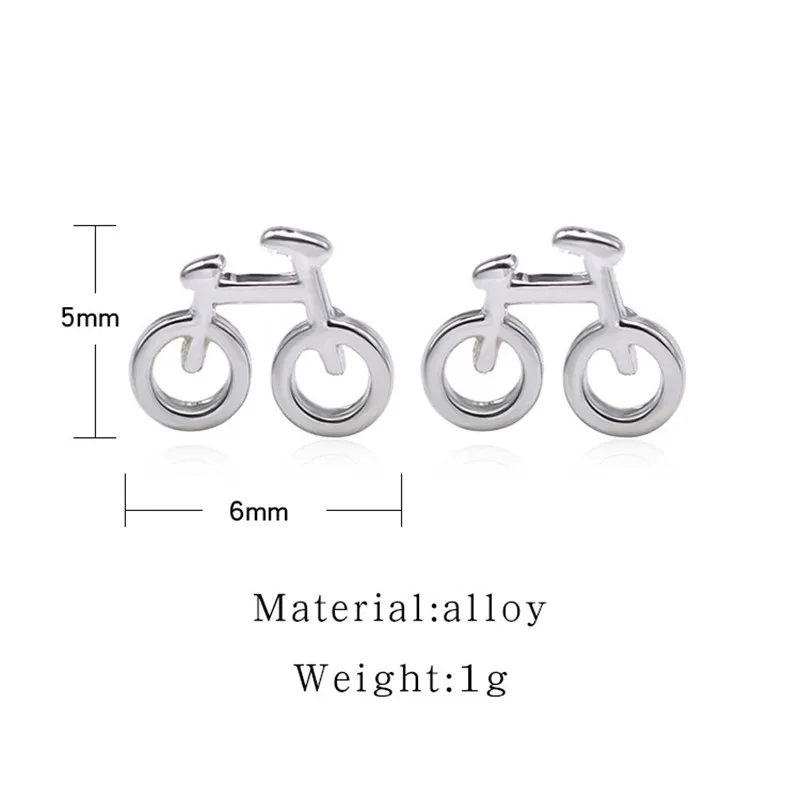 bicycle earrings silver