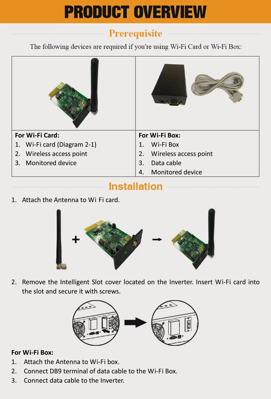 WiFi коробка WiFi карта беспроводное устройство с RS232 удаленным контролем решение для решетки Гибридный солнечный инвертор