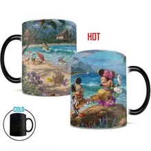 350 мл Дисней Минни Микки Маус морской дизайн кофейные кружки Волшебная меняющая цвет кружка теплочувствительная чайные чашки керамические чашки подарок