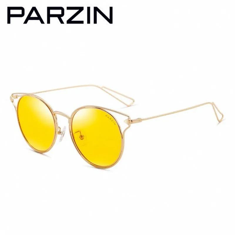 Bunte Weibliche Polarisierte Parzin sliver Red Blue Yellow Sonnenbrille Mit Rahmen Metall Shades Fall Vintage 8117 Gläser Purple Driving Gold sliver Damen gold q4t4Exwnrd