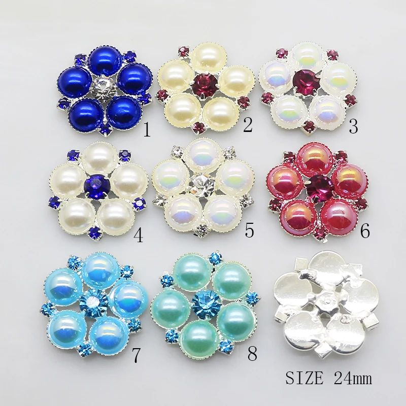 

ZMASEY Buttons 10pcs/lot 24mm Plum Mix Color Sewing Rhinestones Button DIY Ribbon Handwork Decoration Holiday Party Accessories