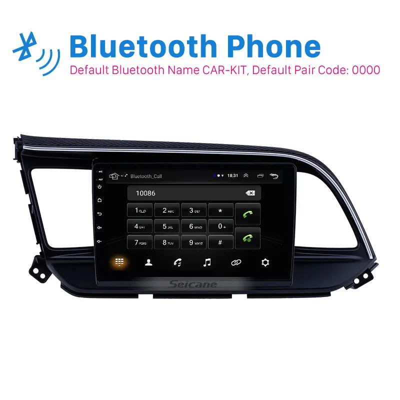 Seicane Android 8.1 2din Car GPS Radio Head Unit Player for Hyundai Elantra LHD 2019 Support 3G WiF