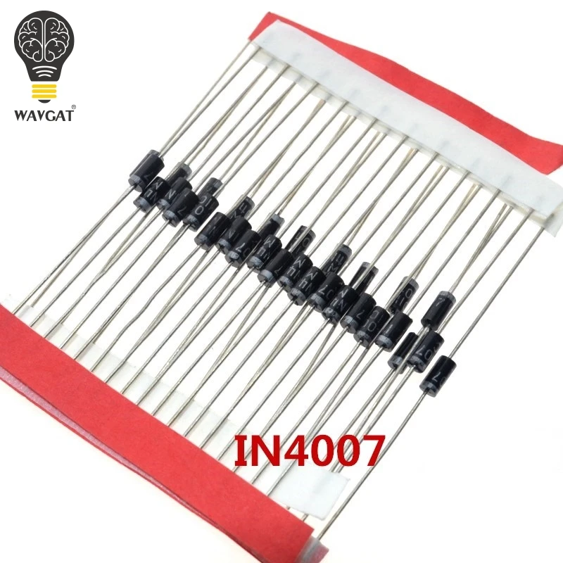 

100PCS 1A 1000V Diode 1N4007 IN4007 DO-41 IN4001 50V IN4002 100V IN4003 200V IN4004 400V PLASTIC SILICON RECTIFIER IN4148