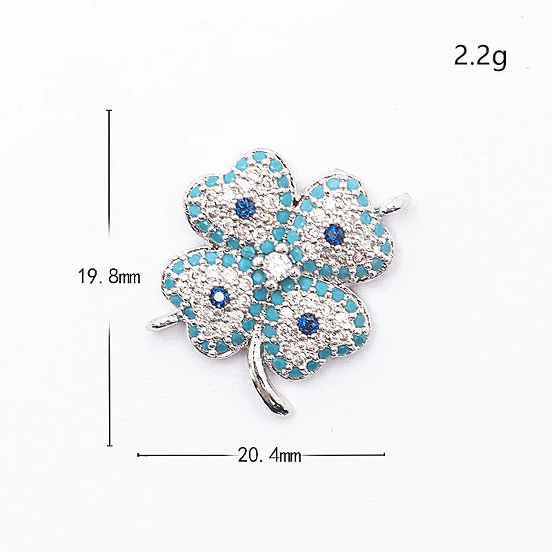 Complete animal charms bracelet jewelry connector accessories for diy bracelet making copper zircon micro pave cz wholesale - Цвет: ZSS067