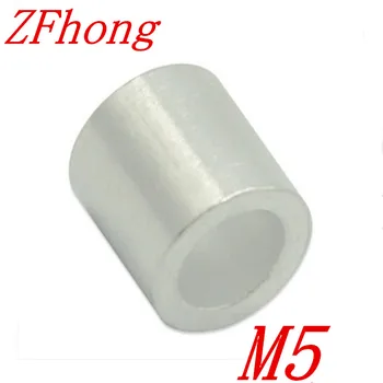 

100PCS M5 5mm Aluminum Wire Rope Cable Crimping Button Stop Sleeves Clip Fittings