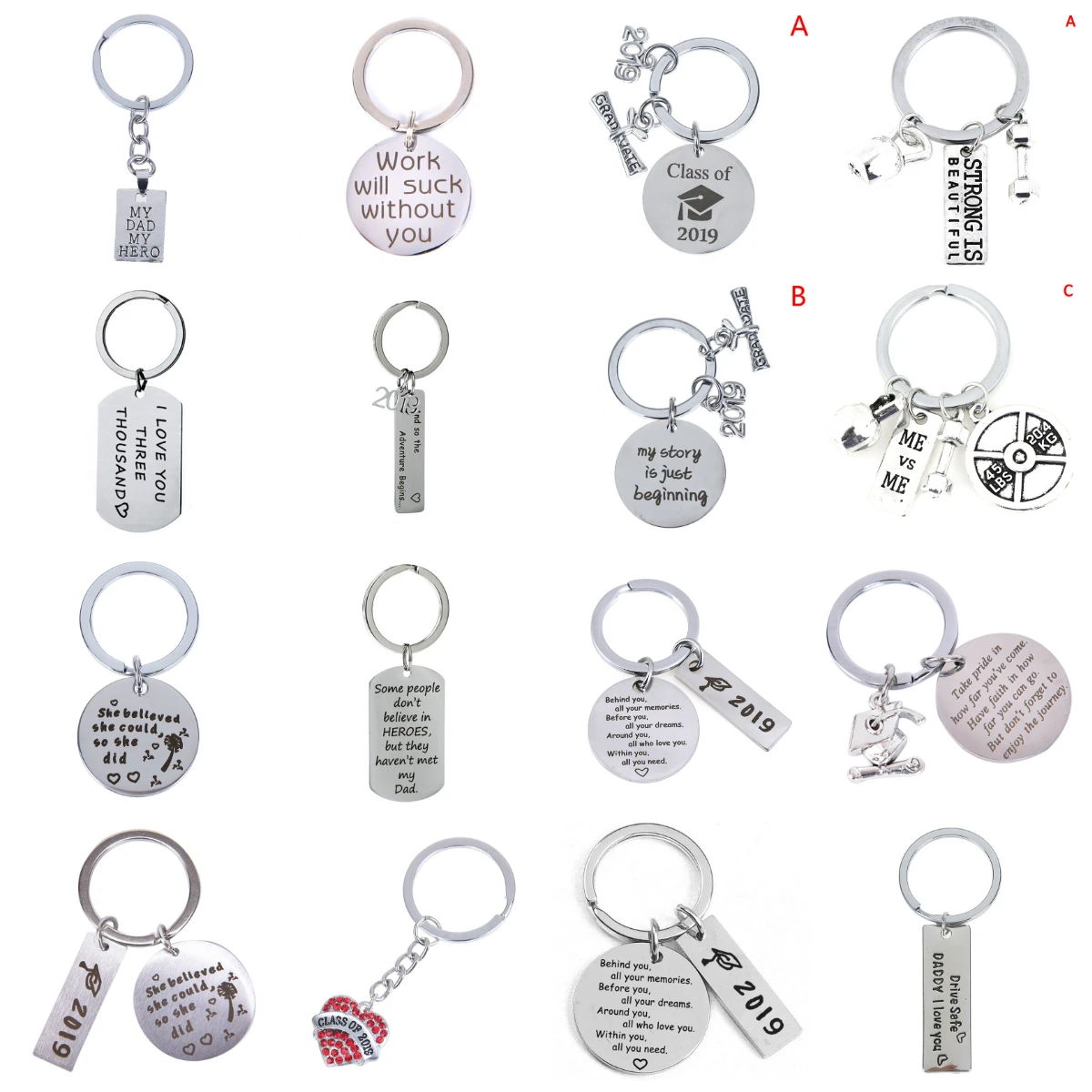 Graduation Keychain Diploma Graduation Of 2019 Grad Gift Stainless Keychain JDNV
