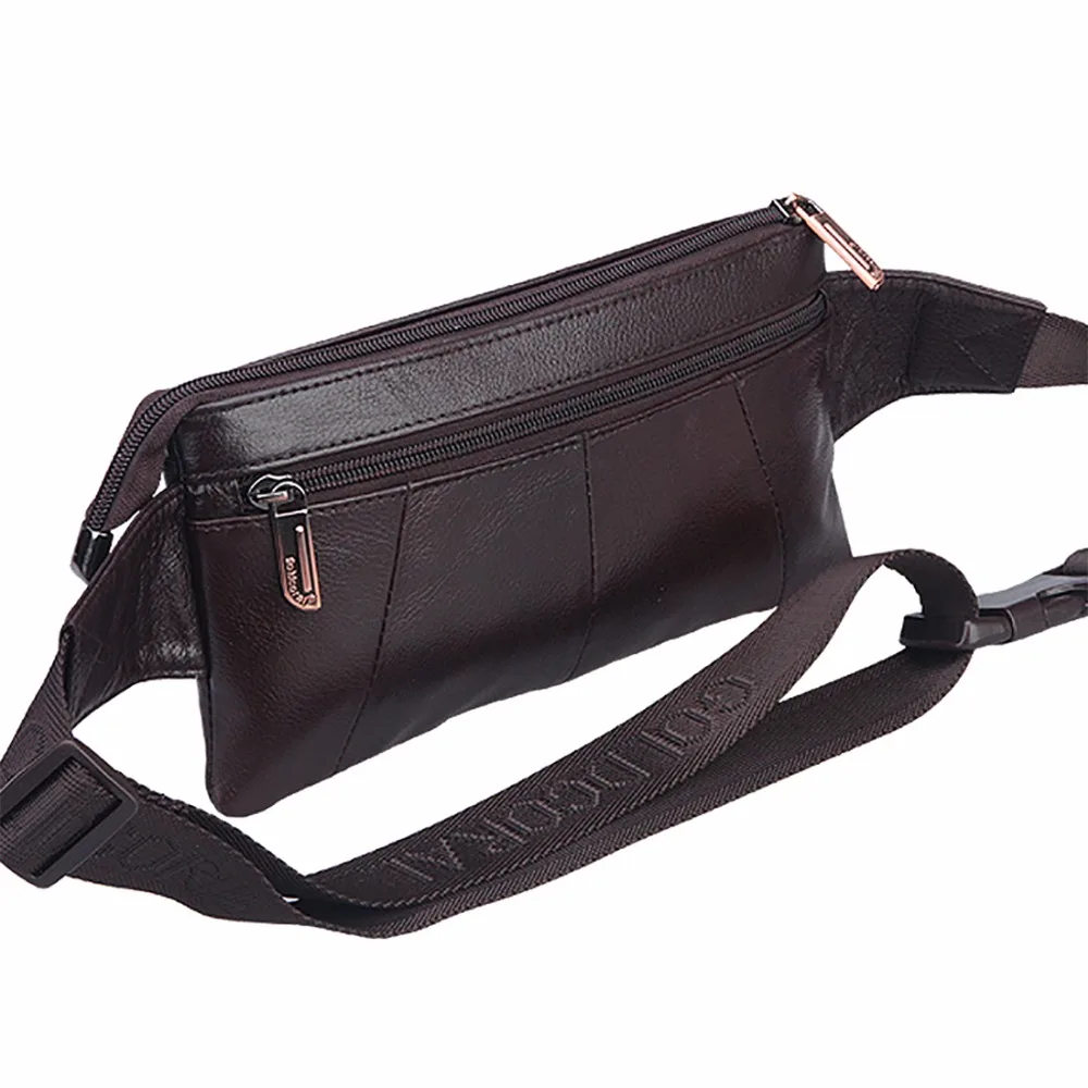 Мужская нагрудная Сумка слинг из натуральной кожи 100%|hip belt purse|belt pursefanny pack |